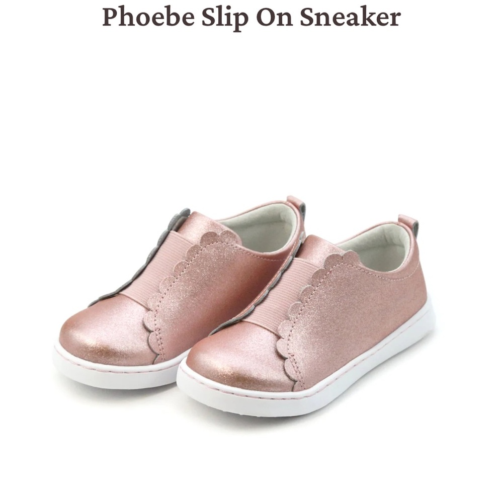 L'Amour Pink Slip-On Sneakers with Elastic Panels